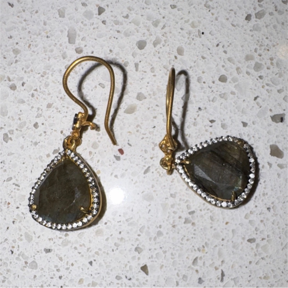Elegant Gold and Silver Teardrop Earrings